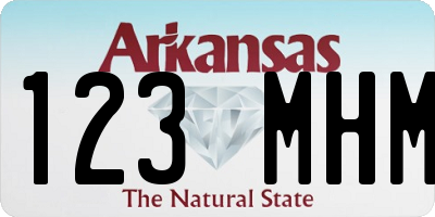 AR license plate 123MHM