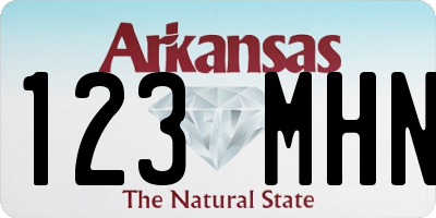 AR license plate 123MHN