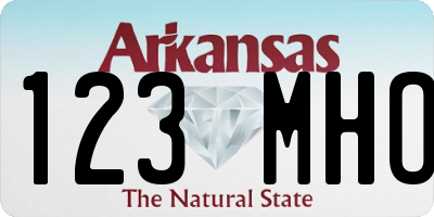 AR license plate 123MHO