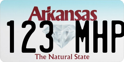 AR license plate 123MHP