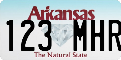 AR license plate 123MHR