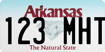 AR license plate 123MHT