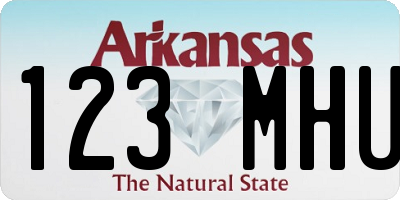 AR license plate 123MHU