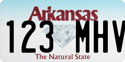 AR license plate 123MHV