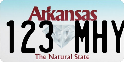 AR license plate 123MHY