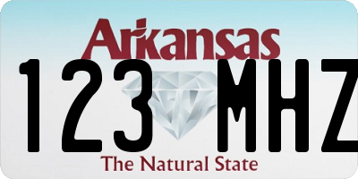 AR license plate 123MHZ