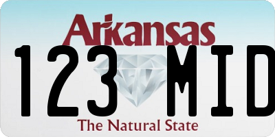 AR license plate 123MID