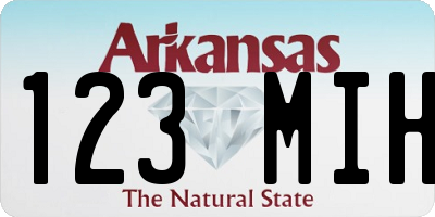 AR license plate 123MIH