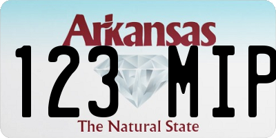 AR license plate 123MIP