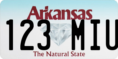 AR license plate 123MIU