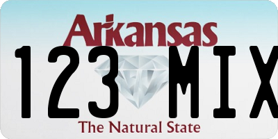 AR license plate 123MIX