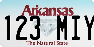 AR license plate 123MIY