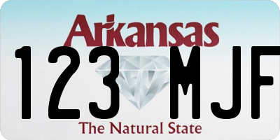 AR license plate 123MJF
