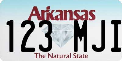AR license plate 123MJI