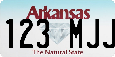 AR license plate 123MJJ