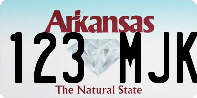AR license plate 123MJK