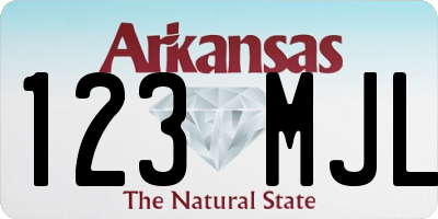 AR license plate 123MJL
