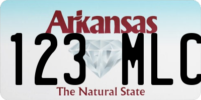 AR license plate 123MLC
