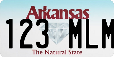 AR license plate 123MLM