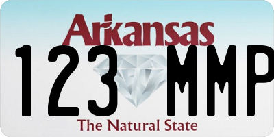 AR license plate 123MMP