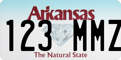 AR license plate 123MMZ