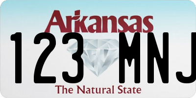 AR license plate 123MNJ