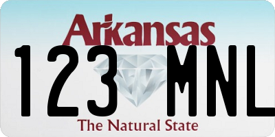AR license plate 123MNL