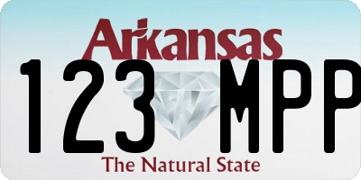 AR license plate 123MPP