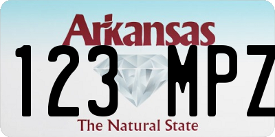 AR license plate 123MPZ