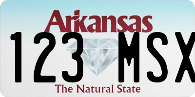 AR license plate 123MSX