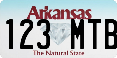 AR license plate 123MTB