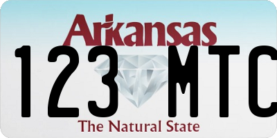 AR license plate 123MTC