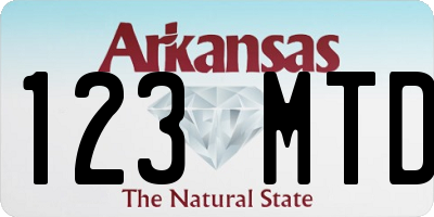AR license plate 123MTD