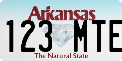 AR license plate 123MTE