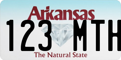 AR license plate 123MTH
