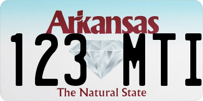 AR license plate 123MTI