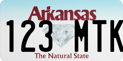 AR license plate 123MTK