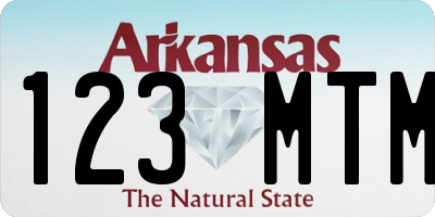 AR license plate 123MTM
