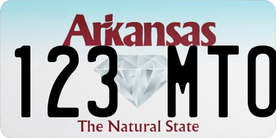 AR license plate 123MTO