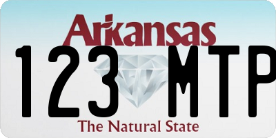 AR license plate 123MTP
