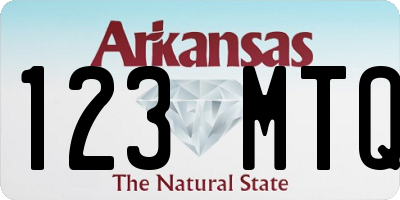 AR license plate 123MTQ