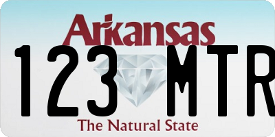 AR license plate 123MTR