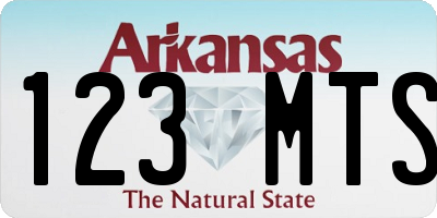 AR license plate 123MTS
