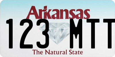 AR license plate 123MTT