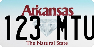 AR license plate 123MTU