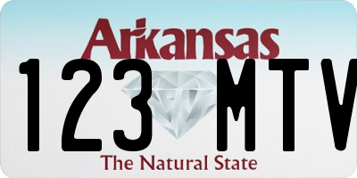 AR license plate 123MTV