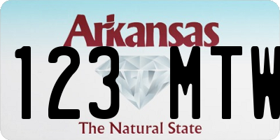 AR license plate 123MTW