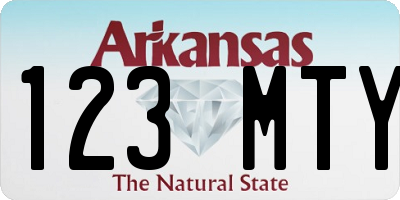 AR license plate 123MTY