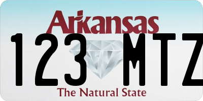 AR license plate 123MTZ