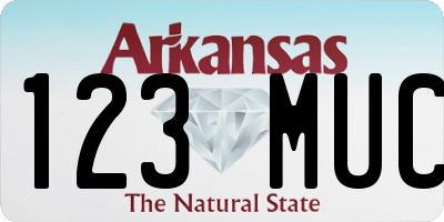 AR license plate 123MUC